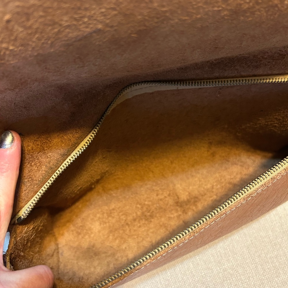 Brown Leather Clutch - Picture 7 of 11